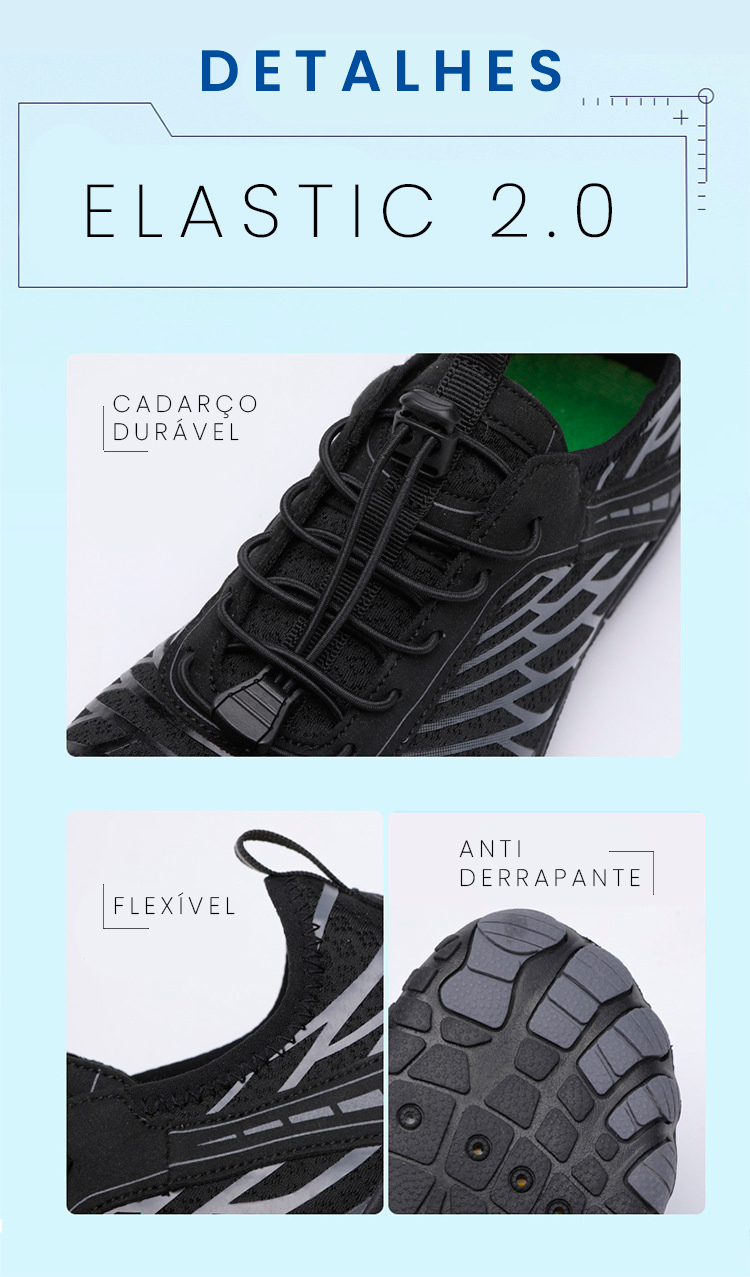Tênis Elastic 2.0 Ortopédico treino academia caminhada